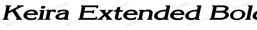 Keira Extended Bold Italic字体转换